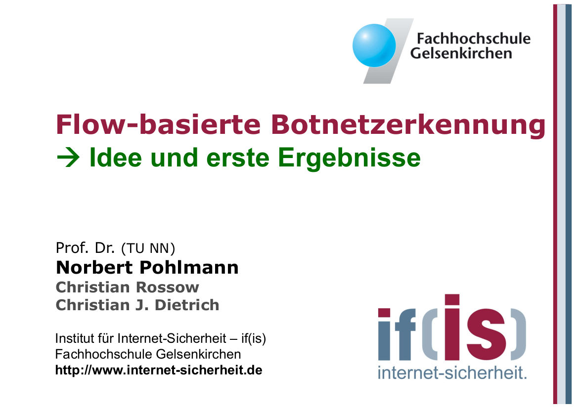 234-Flow-basierte-Botnetzerkennung-–-Idee-und-erste-Ergebnisse-Prof.-Norbert-Pohlmann