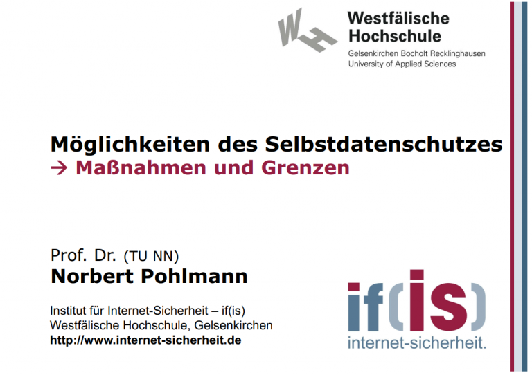 284-Möglichkeiten-des-Selbstdatenschutzes-–-Maßnahmen-und-Grenzen-Prof-Norbert-Pohlmann