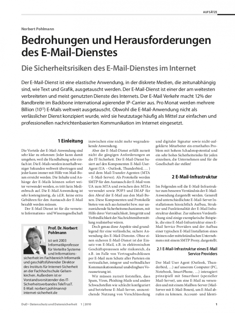 266-Bedrohungen-und-Herausforderungen-des-E-Mail-Dienstes-–-Die-Sicherheitsrisiken-des-E-Mail-Dienstes-im-Internet-Prof.-Norbert-Pohlmann
