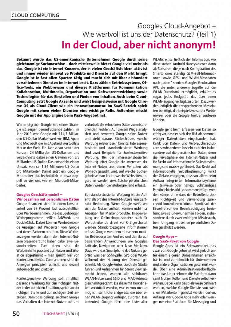 274-In-der-Cloud-aber-nicht-anonym-Googles-Cloud-Angebot-–-Wie-wertvoll-ist-uns-der-Datenschutz-Teil-1-Prof-Norbert-Pohlmann