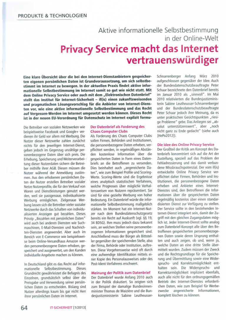 300-Aktive-informationelle-Selbstbestimmung-in-der-Online-Welt-Privacy-Service-macht-das-Internet-vertrauenswürdiger-Prof-Norbert-Pohlmann