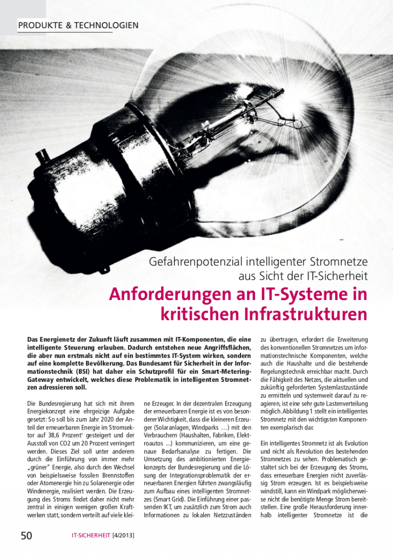 304-Anforderungen-an-IT-Systeme-in-kritischen-Infrastrukturen-Gefahrenpotenzial-intelligenter-Stromnetze-aus-der-Sicht-der-IT-Sicherheit-Prof-Norbert-Pohlmann