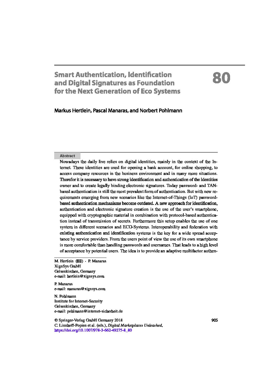 Artikel Smart-Authentication-Identification-and-Digital-Signatures-as-Foundation-for-the-Next-Generation-of-Eco-Systems-Prof.-Norbert-Pohlmann-pdf