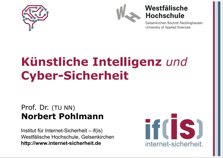 Vortrag - Künstliche Intelligenz und Cyber-Sicherheit - SEKOP 2019 - Prof. Norbert Pohlmann