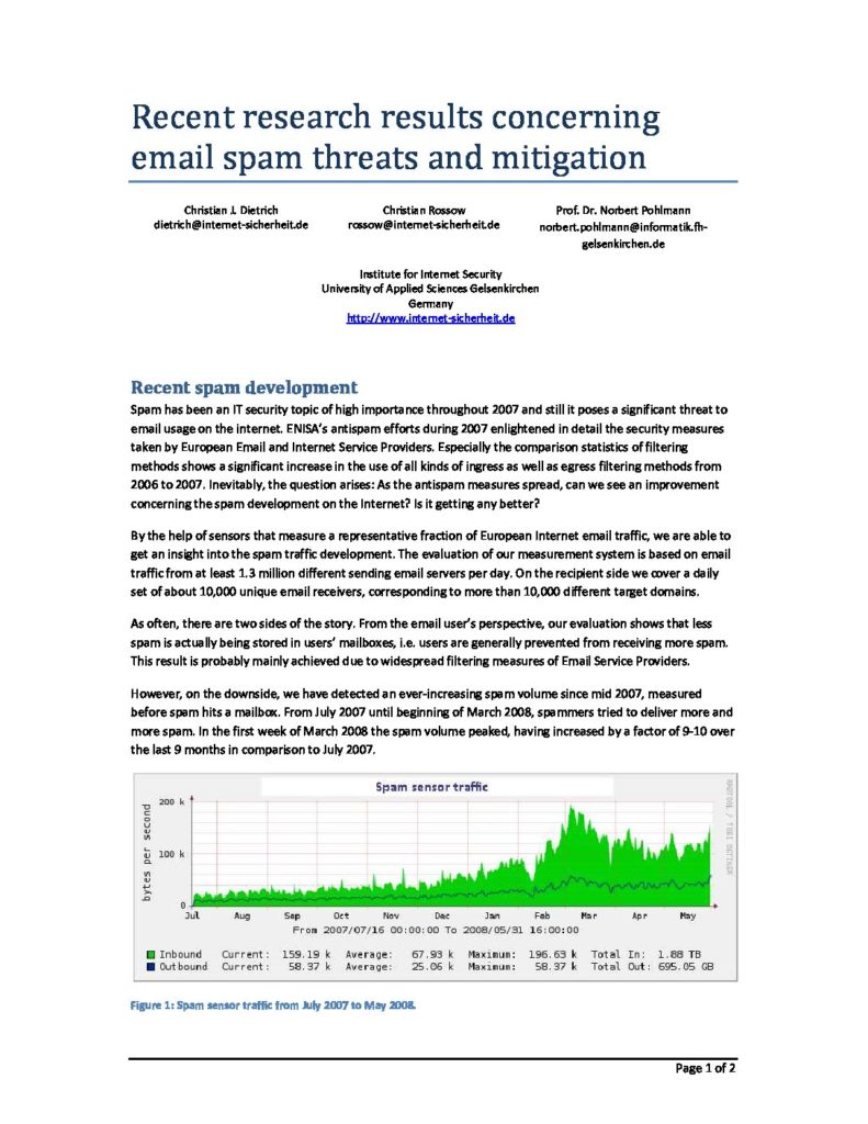 Artikel - E-Mail Spam - Prof. Norbert Pohlmann