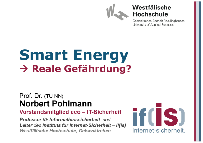 390 - Smart Energy - Reale Gefährdung - Cyber-Sicherheit - Prof Norbert Pohlmann-001
