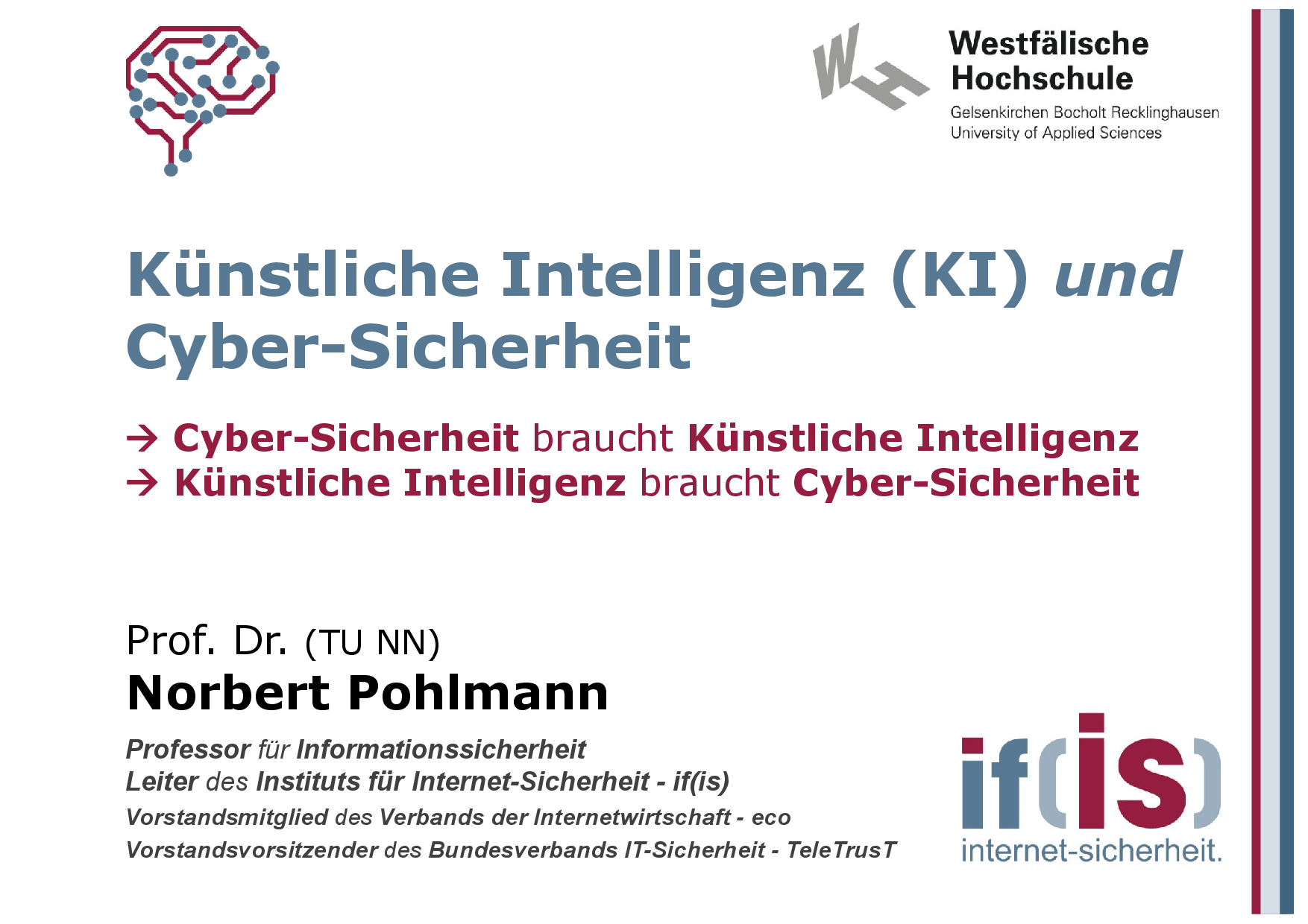 391 - Künstliche Intelligenz (KI) und Cybersicherheit - Prof Norbert Pohlmann-001
