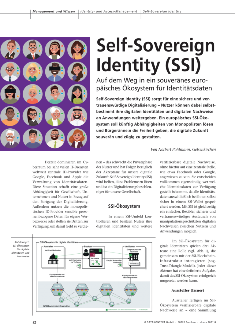 432 - Self-Sovereign Identity (SSI) - Auf dem Weg in ein souveränes europäisches Ökosystem für Identitätsdaten - Prof Norbert Pohlmann