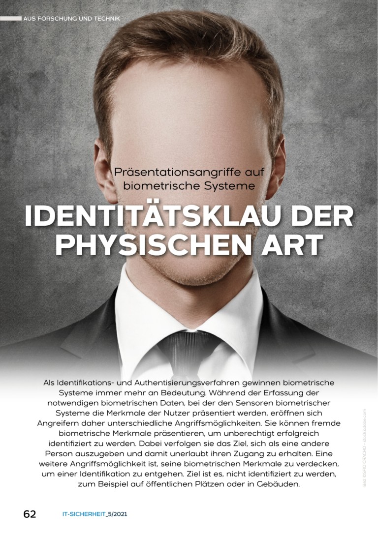 433 - Präsentationsangriffe auf biometrische Systeme - Identitätsklau der physischen Art - Prof Norbert Pohlmann