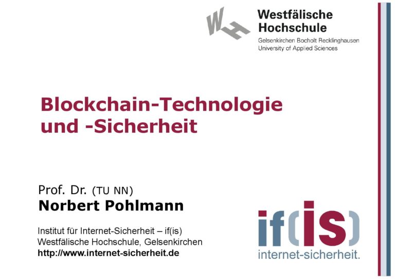 Blockchain-Technologie aus Vorlesungsreihe Cyber-Sicherheit