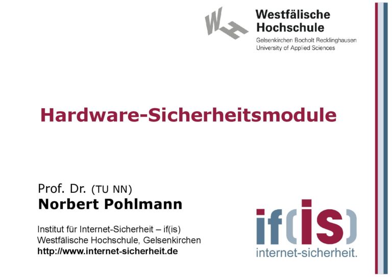 Hardware-Sicherheitsmodule aus Vorlesungsreihe Cyber-Sicherheit