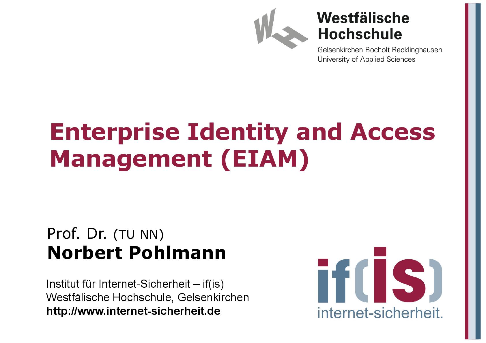 Enterprise Identity and Access Management aus Vorlesungsreihe Cyber-Sicherheit