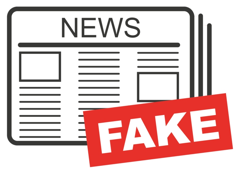 Fake-News dargestellt als Zeitschrifft mit Kennzeichen