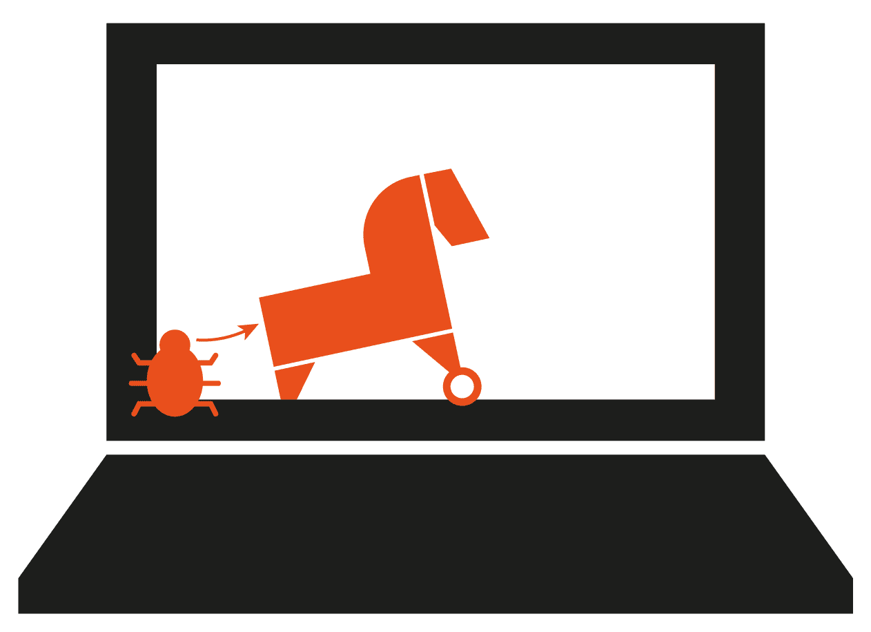 Trojanisches Pferd als Malware-Schadfunktion, die den Zugriff auf Werte eines kompromittierte IT-System (Notebook, PC, Smartphone …) ermöglicht