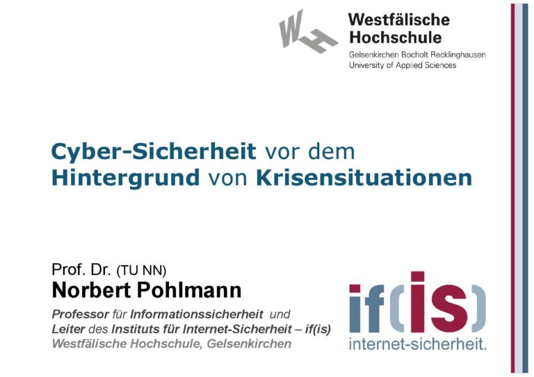 Cyber-Sicherheit vor dem Hintergrund von Krisensituationen