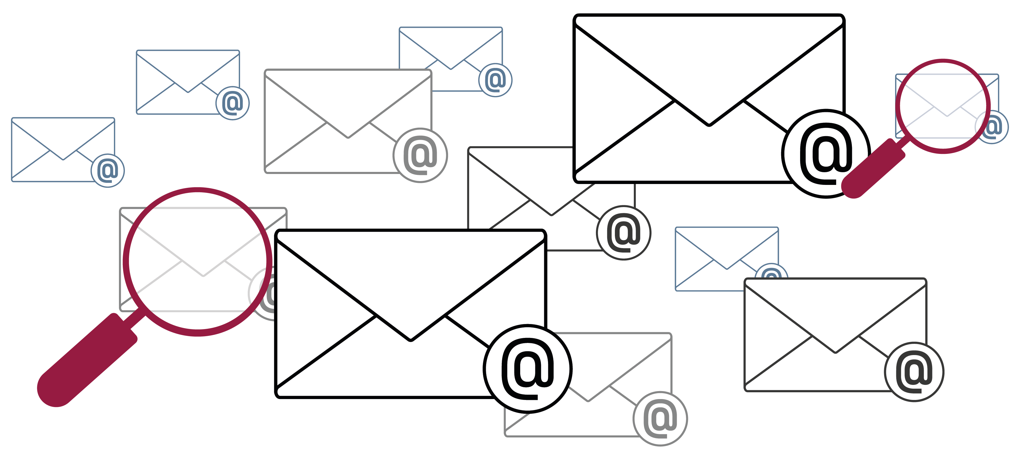 E-Mail-Sicherheitsherausforderungen - Spam - Postkarte - Verschlüsseung