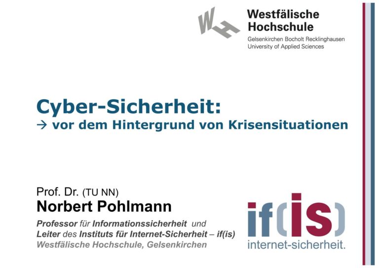 Cyber-Sicherheit vor dem Hintergrund von Krisensituationen
