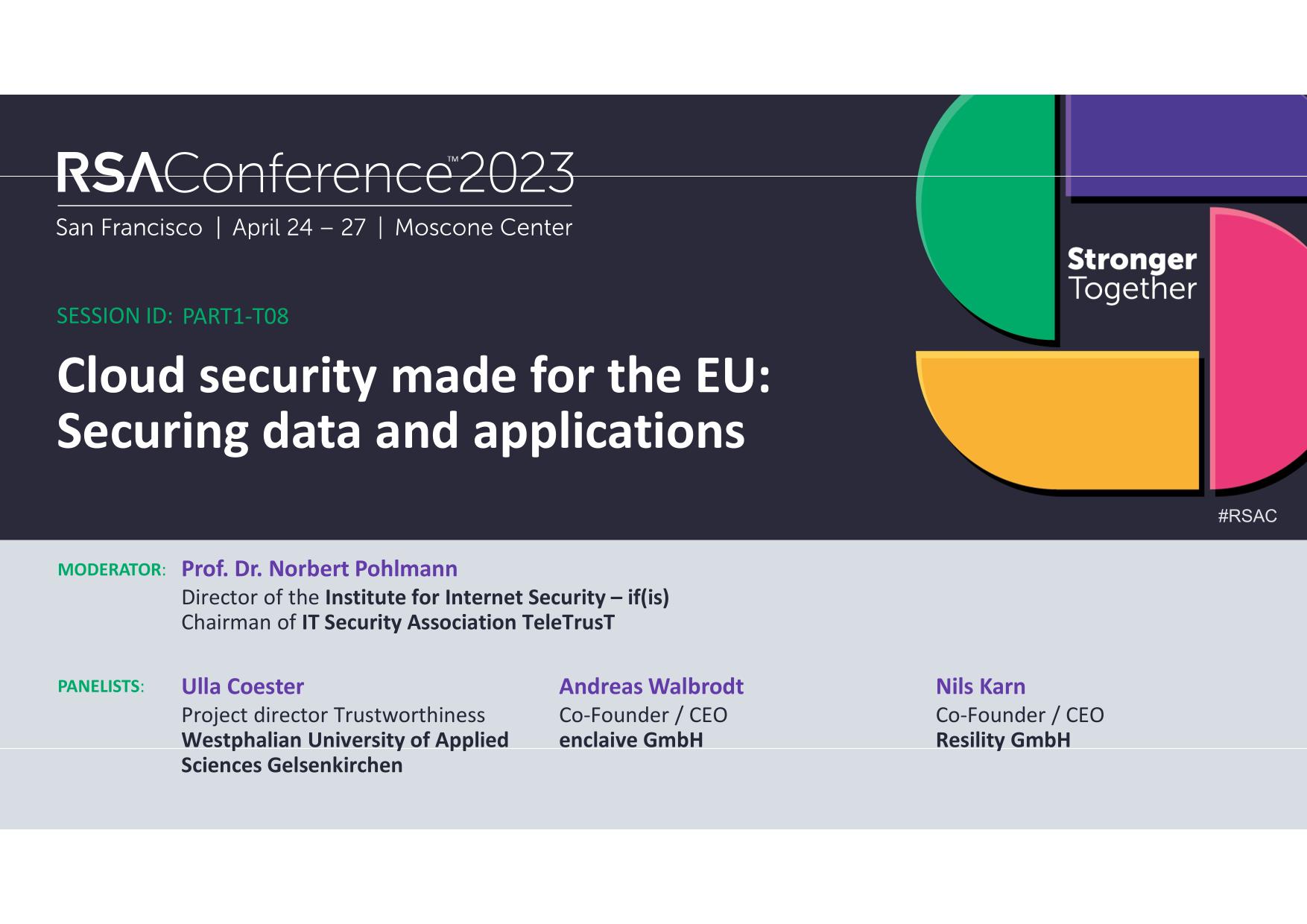 Cloud security made for the EU: Securing data and applications