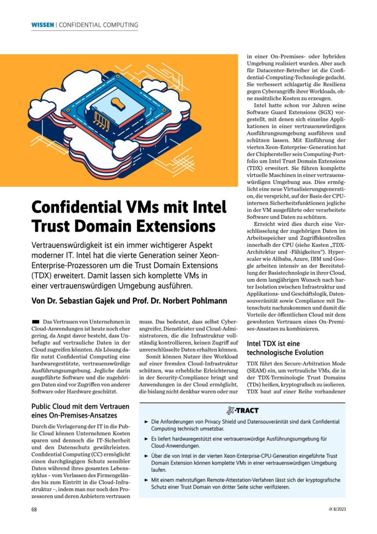 Confidential Computing – Intel TDX