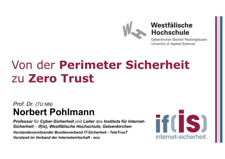 Von der Perimeter Sicherheit zu Zero Trust
