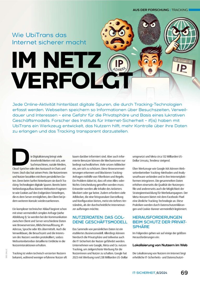 Im Netz Verfolgt - Wie UbiTrans das Internet sicherer macht