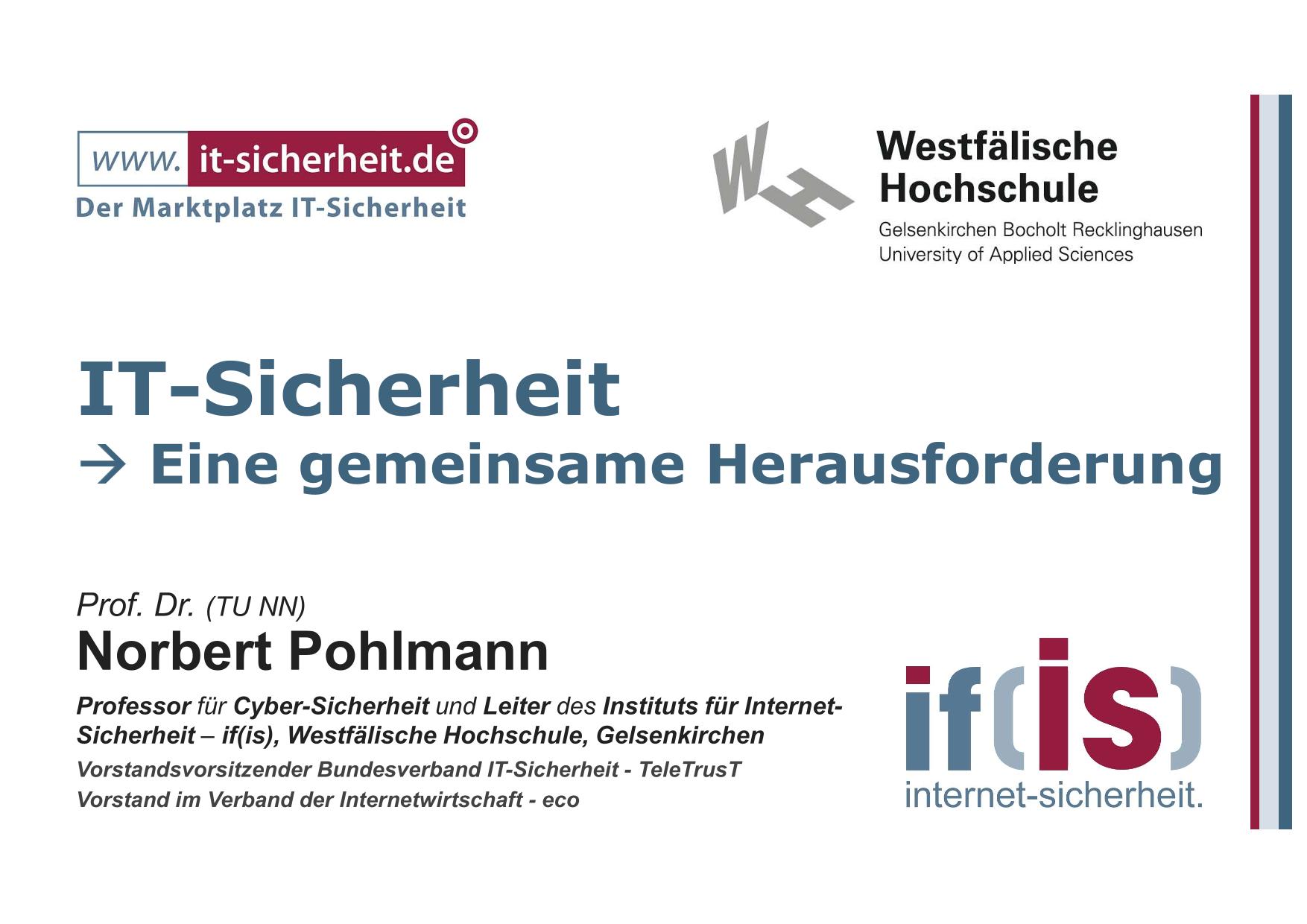 IT-Sicherheit - Eine gemeinsame Herausforderung