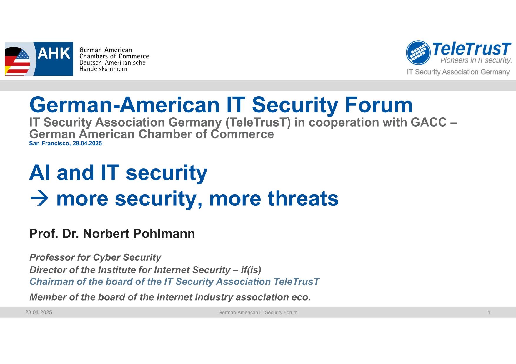 AI and IT security - more security, more threats