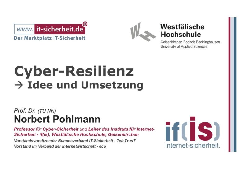 460 - Cyber-Resilienz - Idee und Umsetzung