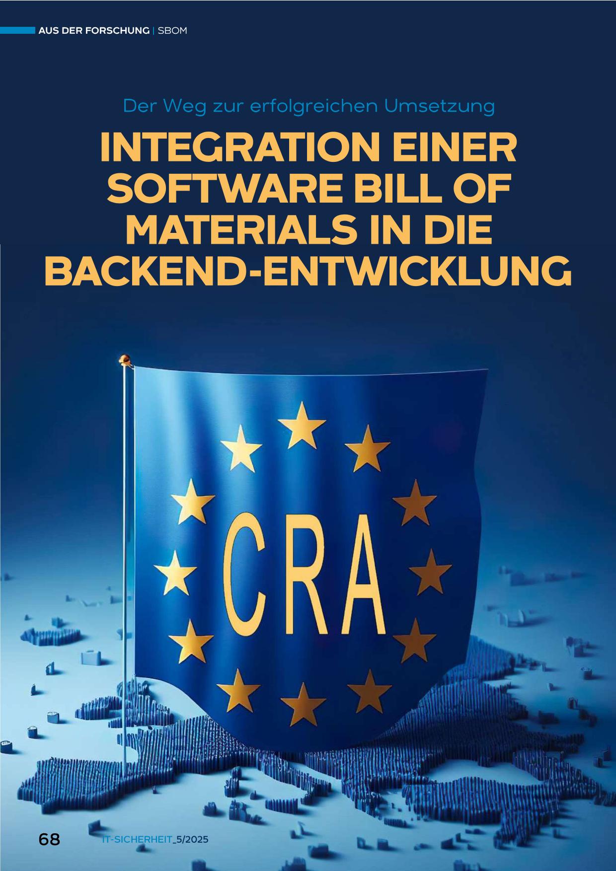 posted Prof. Dr. Pohlmann 482 - Der Weg zur erfolgreichen Umsetzung - Integration einer Software Bill of Materials in die Backend-Entwicklung - Prof Norbert Pohlmann